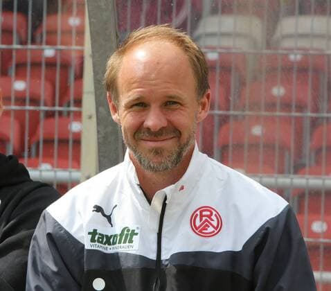 Regionalliga West, Saison 2014 2015, 33. Spieltag, Fortuna Düsseldorf U 23 - RW Essen -- Markus Reiter ( Trainer RW Essen ) Portrait