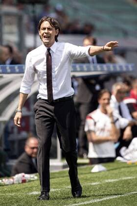 Filippo Inzaghi (Milan), MAY 17, 2015 - Football Soccer : Italian Serie A match between US Sassuolo 3-2 AC Milan at Mapei Stadium - Citta del Tricolore in Reggio Emilia, Italy. NoxThirdxPartyxSales  (bxlb056333)