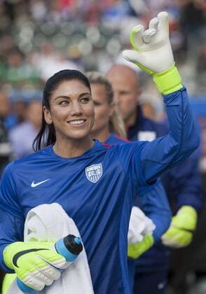 May 17, 2015 - Carson, California, U.S - Goalie, Hope Solo of the United States Women s national team Nationalteam as they defeated Mexico, 5-1, in an exhibition match on Sunday May 17, 2015 in Carson, California ahead of the Women s World Cup in June 2015. US Women s Natiional Team Defeated Mexico, 5-1 - ZUMAp124