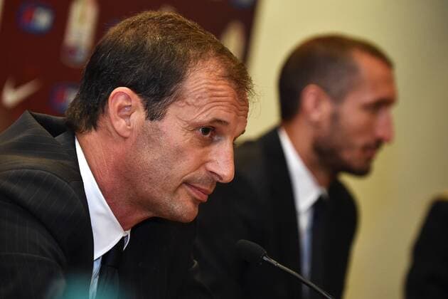 Massimiliano Allegri, Giorgio Chiellini Roma 19-05-2015 Stadio Olimpico Football Calcio Finale Coppa Italia Italy s cup Final 2014 2015 Juventus Turin vs. Lazio Rom . andreaxstaccioli