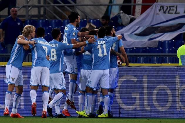 Gol Stefan Radu Lazio Goal celebration 1-0 Roma 20-05-2015 Stadio Olimpico Football Calcio Finale Coppa Italia Football Italy s cup Final 2014 2015 Juventus - Lazio . Foto Andrea Staccioli Insidefoto andreaxstaccioli