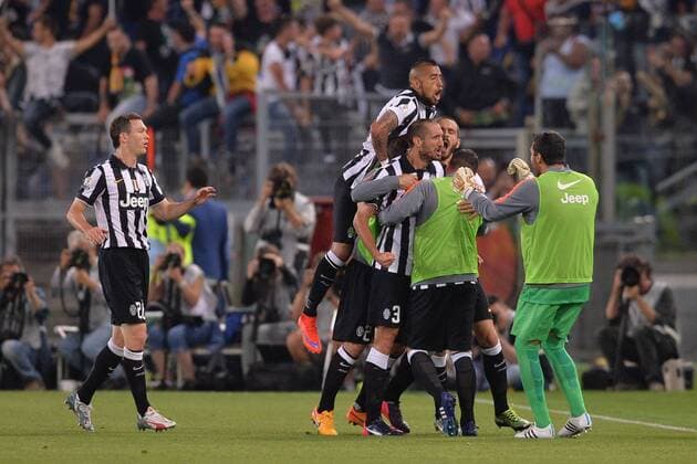 gol di Giorgio Chielleini Juventus. Goal celebration. Roma 20-05-2015 Stadio Olimpico. Football Finale Tim Cup 2015. Juventus - Lazio. Foto Antonietta Baldassarre Insidefoto AntoniettaxBaldassarre