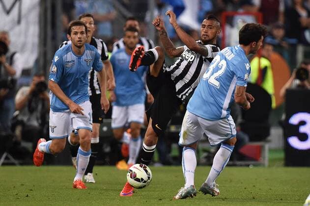 Arturo Vidal Juventus, Danilo Cataldi Lazio Roma 20-05-2015 Stadio Olimpico Football Calcio Finale Coppa Italia Football Italy s cup Final 2014 2015 Juventus - Lazio . andreaxstaccioli