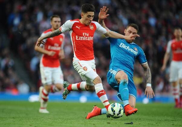 Football - 2014 2015 Premier League Arsenal v Sunderland Hector Bellerin of Arsenal at the Emirates stadium COLORSPORT ANDREW COWIE 