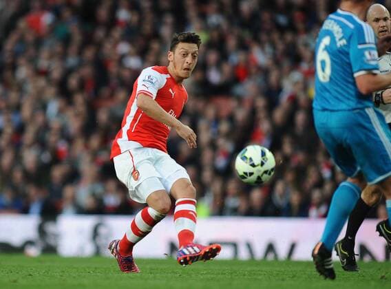 Football - 2014 2015 Premier League Arsenal v Sunderland Mesut Ozil of Arsenal at the Emirates stadium COLORSPORT ANDREW COWIE 