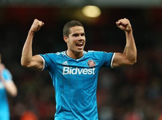 Sunderland s Jack Rodwell celebrates at the final whistle Barclays Premier League - Arsenal vs Sunderland - Emirates Stadium - England - 20th May 2015 - Picture David Klein Sportimage EDITORIAL USE ONLY. No use with unauthorised audio, video, data, fixture lists, club league logos or live services. Online in-match use limited to 120 images, no video emulation. No use in betting, games or single club league player publications.