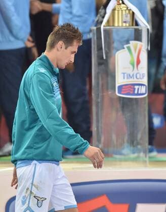 Coppa Italia 2014 2015, Finale, Juventus Turin - Lazio Rom, Miroslav Klose enttäuscht nach der Niederlage - xHOCHxZWEIx xItalyxPhotoxPressx 