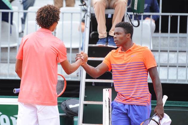 Aktuell Tennis, Grand Slam, French Open in Paris, Qualifikation Calvin Hemery (Fra) vs Jo Tatlot (Fra) TENNIS : Tournoi de Roland Garros 2015 - 21 05 2015 TennisMagazine Panoramic 