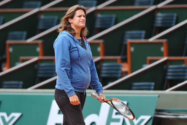 Amelie Maureso (Fra) coaching Andy Murray TENNIS : Tournoi de Roland Garros 2015 - 21 05 2015 TennisMagazine Panoramic 