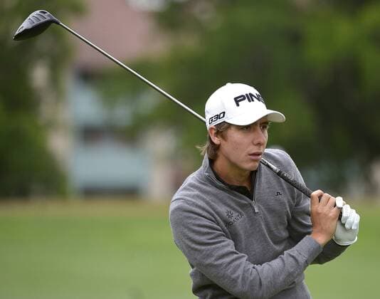 May 21, 2015 - Fort Worth, TX, USA - Carlos Ortiz tees off on the 11th hole during the first Round at the Crowne Plaza Invitational at Colonial on May 21, 2015 in Fort Worth, Texas. Crowne Plaza Invitational golf - ZUMAm67_