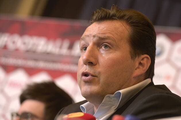 Wilmots Marc ( Coach - Entraineur Belge ) FOOTBALL : Conference De Presse Marc Wilmots - Bruxelles - 22 05 2015 PhotoNews Panoramic 