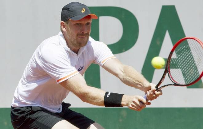 TENNIS - ATP Tennis Herren French Open 2015 PARIS,FRANCE,22.MAY.15 - TENNIS - ATP World Tour, Grand Slam, Roland Garros, French Open, qualification. Image shows Matthias Bachinger (GER). GEPAxpictures xMatthiasxHauer