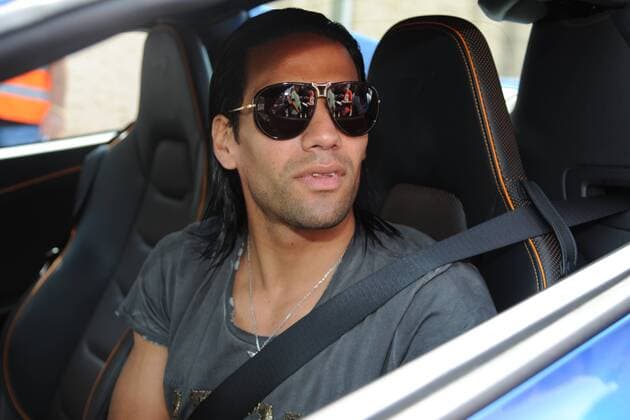 Radamel Falcao bei AS Monaco in seinem blauen McLaren