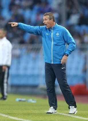 22.05.2015 Burgas(Bulgaria) Germany-France U17 U 17 Final European Championship EM Europameisterschaft men s football Jean-Claude Giuntini France coach :Str 