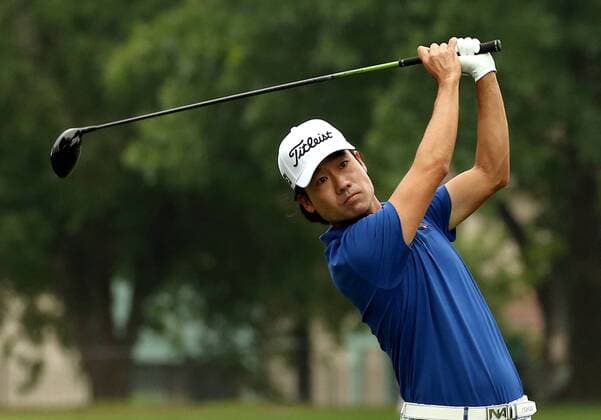 May 22, 2015 - Fort Worth, TX, USA - Kevin Na tees off on the 11th hole during the second round of the Crowne Plaza Invitational at Colonial Country Club, Friday, May 22, 2015, in Fort Worth, Texas. Day 2 of Crowne Plaza - ZUMAm67_