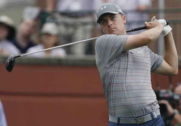 May 23, 2015 - Fort Worth, TX, USA - Jordan Spieth watches his tee shot on the 1st hole during the third round of the Crowne Plaza Invitational at the Colonial in Fort Worth, Texas, on Saturday, May 23, 2015. Crowne Plaza Invitational at the Colonial, third round - ZUMAm67_