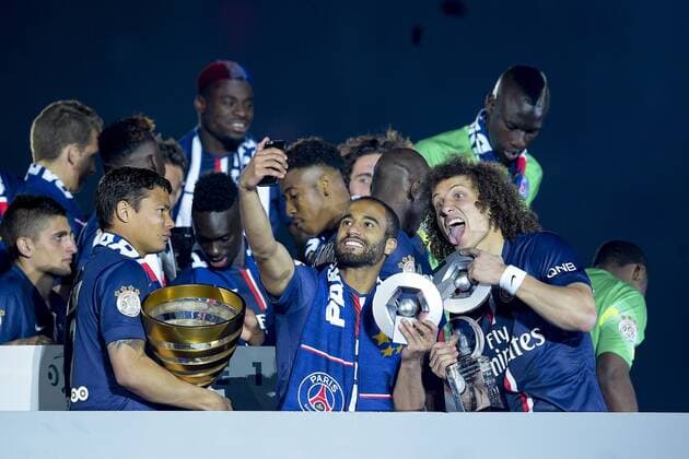 Aktuell Fußball, Frankreich, Ligue 1, Paris St Germain, PSG feiert 5. französische Meisterschaft Meisterfeier PSG - Ligue 1 - 23 05 2015 JBAutissier Panoramic 