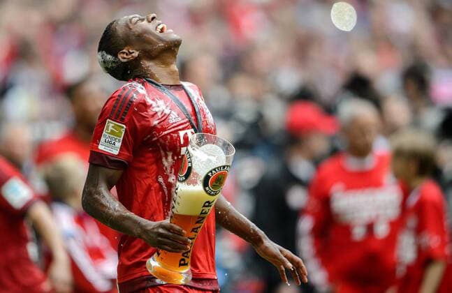 23. Mai 2015: Muenchen, Allianz Arena: Fussball 1. Bundesliga, 34. Spieltag: FC Bayern Muenchen - FSV Mainz 05: Muenchens David Alaba.