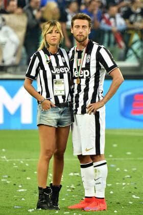 Aktuell Fußball, Italien, serie A Football ITA , Juventus Turin feiert die Meisterschaft Roberta Sinopoli wife, Claudio Marchisio 23-05-2015 Football serie A Football ITA 2014 2015 Juventus Turin - SSC Napoli . Foto AndreaxStaccioli Insidefoto andreaxstaccioli