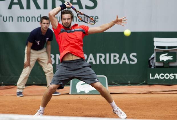 TENNIS - ATP Tennis Herren French Open 2015 PARIS,FRANCE,24.MAY.15 - TENNIS - ATP World Tour, Grand Slam, Roland Garros, French Open. Image shows Ernests Gulbis (LAT). GEPAxpictures xMatthiasxHauer