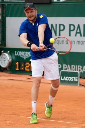 Matthias Bachinger (GER) Tennis - French Open 2015 - Grand Slam ITF ATP Tennis Herren WTA Tennis Damen - Roland Garros - Paris - - France - 24 May 2015. Juergen Hasenkopf