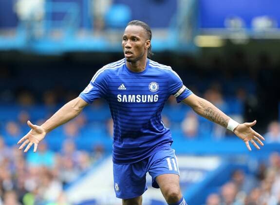 Chelsea s Didier Drogba in action Barclays Premier League - Chelsea vs Sunderland - Stamford Bridge - England - 24th May 2015 - Picture David Klein Sportimage EDITORIAL USE ONLY. No use with unauthorised audio, video, data, fixture lists, club league logos or live services. Online in-match use limited to 120 images, no video emulation. No use in betting, games or single club league player publications.