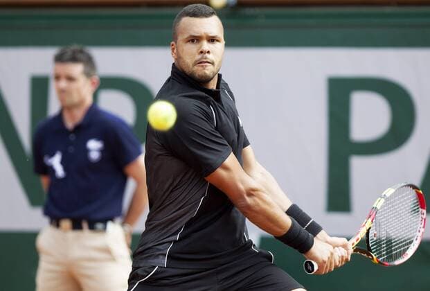 Aktuell Tennis, Grand Slam, French Open in Paris, Tag 1 TENNIS - ATP Tennis Herren French Open 2015 PARIS,FRANCE,24.MAY.15 - TENNIS - ATP World Tour, Grand Slam, Roland Garros, French Open. Image shows Jo-Wilfried Tsonga (FRA). GEPAxpictures xMatthiasxHauer