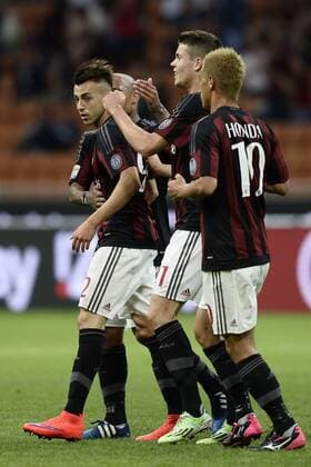 Aktuell Fußball, Italien, serie A Football ITA , AC Mailand - FC Turin 24 05 2015 - serie A Football ITA AC Milan vs Torino FC foto DanielexBuffa Image Pictured: gol Stephan El Shaarawy 