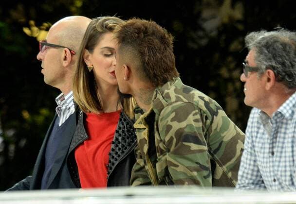 Aktuell Fußball, Italien, Serie A, Kevin-Prince Boateng auf der Tribüne bei AC Mailand IPP20150524 Football - soccer: Serie A, AC Mailand - FC Turin, Melissa Satta con Kevin Prince Boateng in tribuna xHOCHxZWEIx xItalyxPhotoxPressx 