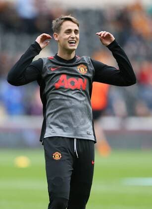 Adnan Januzaj of Manchester United ManU laughs during the warm up - Barclays Premier League - Hull City vs Manchester Utd - KC Stadium - Hull - England - 24th May 2015 - Picture Simon Bellis Sportimage EDITORIAL USE ONLY. No use with unauthorised audio, video, data, fixture lists, club league logos or live services. Online in-match use limited to 120 images, no video emulation. No use in betting, games or single club league player publications.