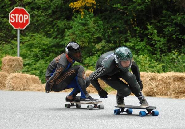 (150525) -- SQUAMISH, May 24, 2015, -- Racers compete at the 8th annual Britannia Classic International Longboard Race in Squamish, BC, Canada, May 24, 2015. ) (SP)CANADA-SQUAMISH-LONGBOARD RACE SergeixBachlakov 