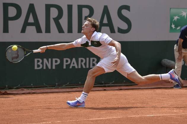 PARIS, 25.05.2015, David Goffin (BEL) bei den Tennis French Open 2015 in Paris