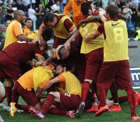 Manuel Iturbe Roma Goal celebration 0-1 Roma 25-05-2015 Stadio Olimpico Football Calcio Serie A 2014 2015 Lazio - AS Roma. andreaxstaccioli