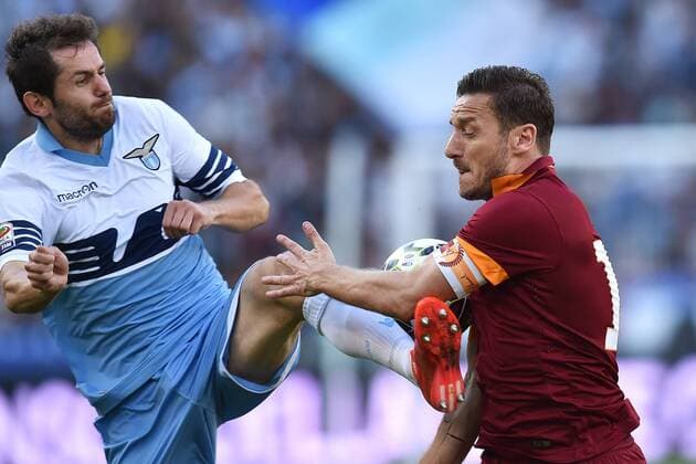 Francesco Totti Roma, Senad Lulic Lazio Roma 25-05-2015 Stadio Olimpico Football Calcio Serie A 2014 2015 Lazio - AS Roma. andreaxstaccioli