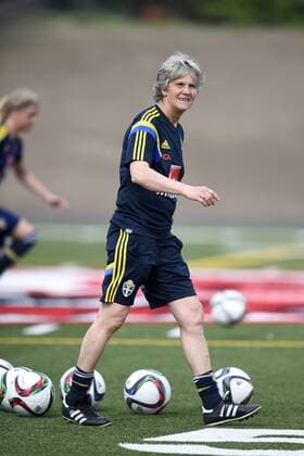 May 25, 2015 - Toronto, Kanada - 150525 Coach Pia Sundhage Training Schweden CarlxSandin  - ZUMAb138