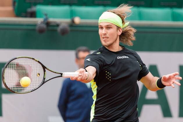 May 26, 2015: David Ferrer (ESP) in action in a 1st round match against Lukas Lacko (SVK) on day three of the 2015 French Open tennis tournament at Roland Garros in Paris, France. Sydney Low Cal Media. Tennis 2015: French Open MAY 26 - ZUMAc04_