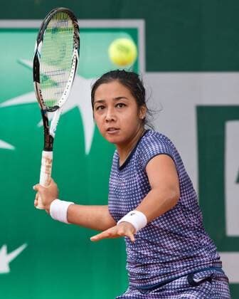 Zarina Diyas (KAZ) Tennis - French Open 2015 - Grand Slam ITF ATP Tennis Herren WTA Tennis Damen - Roland Garros - Paris - - France - 26 May 2015. Juergen Hasenkopf