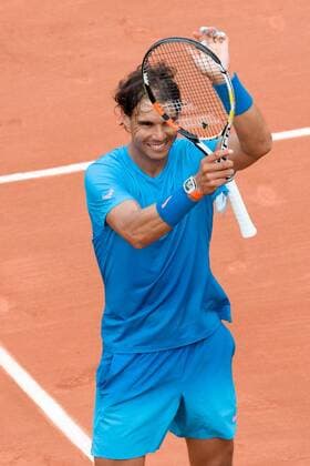 May 26, 2015: Rafael Nadal (ESP) in action in a 1st round match against Quentin Halys (FRA) on day three of the 2015 French Open tennis tournament at Roland Garros in Paris, France. Sydney Low Cal Media. Tennis 2015: French Open MAY 26 - ZUMAc04_