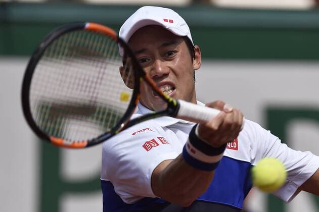 PARIS, 27.05.2015, Kei Nishikori (JPN) bei den Tennis French Open 2015 in Paris