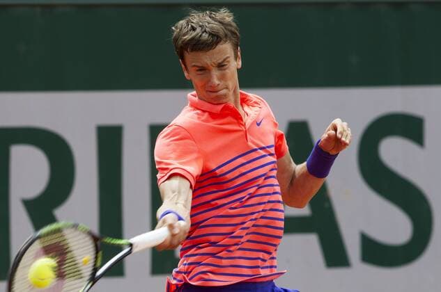 TENNIS - ATP Tennis Herren French Open 2015 PARIS,FRANCE,28.MAY.15 - TENNIS - ATP World Tour, Grand Slam, Roland Garros, French Open. Image shows Andrey Kuznetsov (RUS). GEPAxpictures xMatthiasxHauer