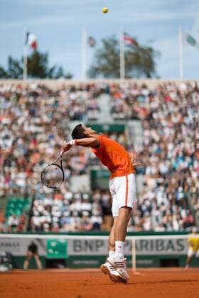 May 28, 2015: Novak DJOKOVIC of Serbia in action in a 2nd round match against Gilles MULLER of Luxembourg on day five of the 2015 French Open tennis tournament at Roland Garros in Paris, France. Sydney Low Cal Media. Tennis 2015: French Open MAY 28 - ZUMAc04_