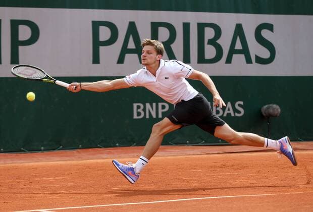 - PARIS, FRANCE: Belgian David Goffin pictured in action during a tennis match between Belgian David Goffin and Colombian Santiago Giraldo in round 2 of the men s singles at the Roland Garros tennis tournament, in Paris, France, Thursday 28 May 2015. The Roland Garros Grand Slam takes place from 24 May to 07 June 2015. Goffin won the game and is qualified for next stage. VIRGINIExLEFOUR  x04632378x
