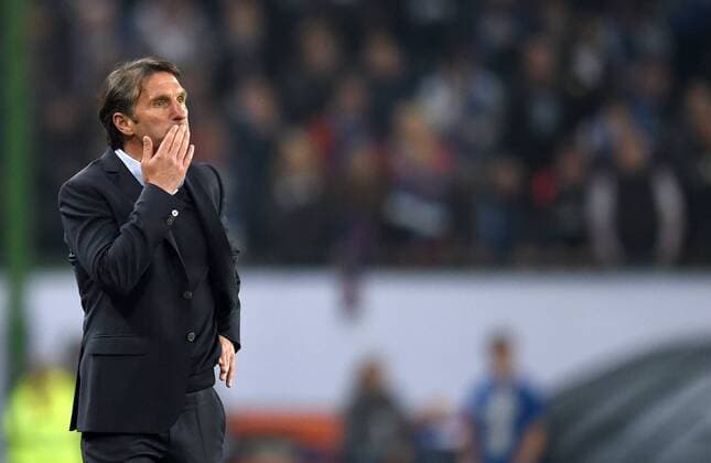 FUSSBALL 1. BUNDESLIGA SAISON 2014 2015 RELEGATION HINSPIEL Hamburger SV - Karlsruher SC 28.05.2015 Trainer Bruno Labbadia (Hamburger SV) 