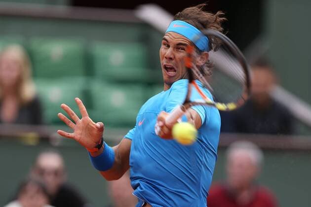 Rafael Nadal, ESP, during second round of 2015 French Open in Paris, 28 05 2015; -
