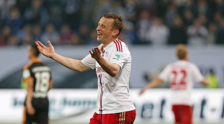 28.05.2015, Fussball Saison 2014 2015, Relegation Hinspiel, Hamburger SV - Karlsruher SC in der IMTECH-Arena Hamburg, Ivica Olic (Hamburg) 