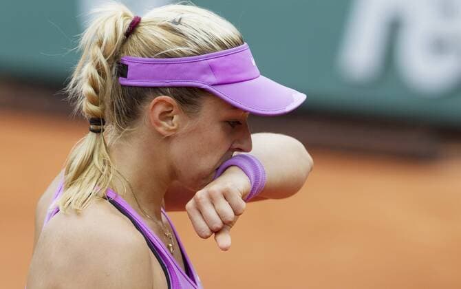TENNIS - WTA Tennis Damen French Open 2015 PARIS,FRANCE,29.MAY.15 - TENNIS - WTA Tour, Grand Slam, Roland Garros, French Open. Image shows the disappointment of Sabine Lisicki (GER). GEPAxpictures xMatthiasxHauer