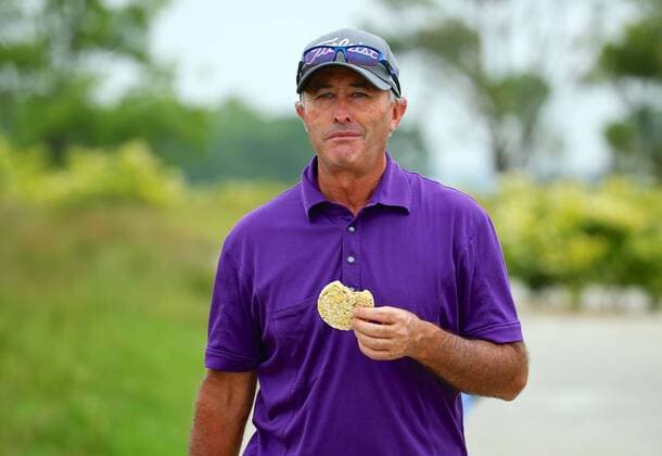 SHANGHAI, CHINA - MAY 29: (CHINA OUT) David McKenzie of Australia in action during the second round match in 2015 Pingan Bank China Tour - PGA Golf Herren Tour China Series - Lanhai Open at Lan Hai International Golf Club on May 29, 2015 in Shanghai, China.  CFP468201794 
