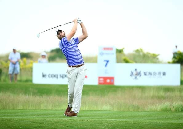 SHANGHAI, CHINA - MAY 29: (CHINA OUT) David Lutterus of Australia in action during the second round match in 2015 Pingan Bank China Tour - PGA Golf Herren Tour China Series - Lanhai Open at Lan Hai International Golf Club on May 29, 2015 in Shanghai, China.  CFP468201825 