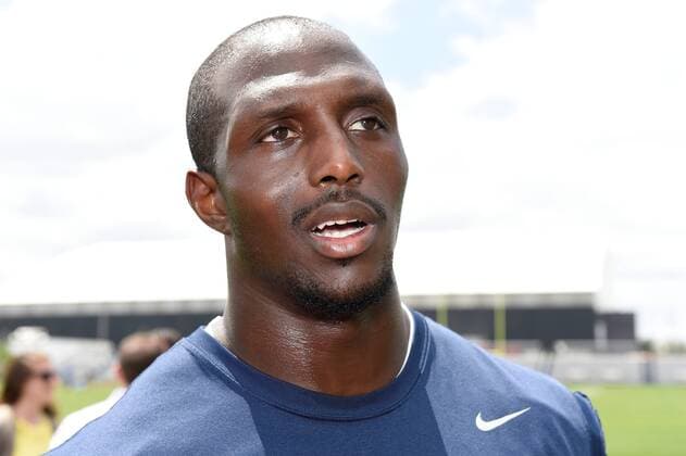 May 29, 2015 - Foxborough, Mass. - New England Patriots free safety Devin McCourty (32) answers question at the team s organized activities at Gillette Stadium in Foxborough Mass. Eric Canha CSM NFL American Football Herren USA 2015: Patriots Organized Team Activity MAY 29 - ZUMAc04_