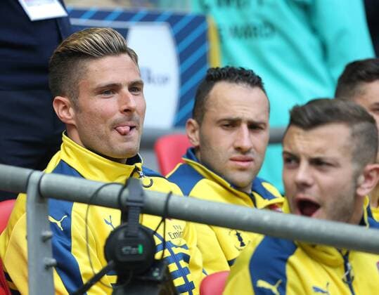 Arsenal s Olivier Giroud starts ion the bench FA Cup Final - Arsenal vs Aston Villa - Wembley Stadium - England - 30th May 2015 - Picture David Klein Sportimage EDITORIAL USE ONLY. No use with unauthorised audio, video, data, fixture lists, club league logos or live services. Online in-match use limited to 120 images, no video emulation. No use in betting, games or single club league player publications.